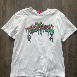 Teddy Fresh x Alex Pardee White Tee with Pink Accents
